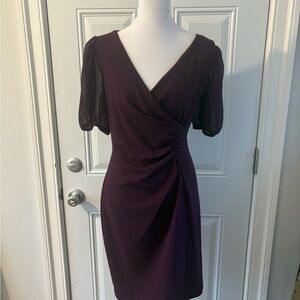DKNY Deep Purple Midi Dress